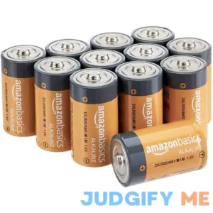 Amazon Basics 4-Pack D Cell Alkaline Everyday Batteries
