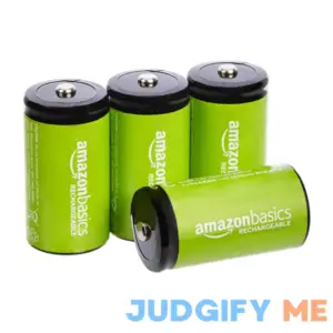 Amazon Basics 4-Pack Rechargeable C Cell NiMH Batteries