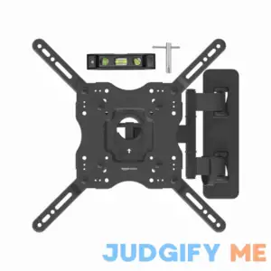 Amazon Basics Full Motion Articulating TV Monitor Wall Mount for 26" to 55" TVs and Flat Panels up to 80 Lbs