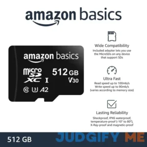 Amazon Basics electroeshop Basics Microsdxc Memory Card with Full Size Adapter A2 U3