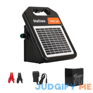 Andmon 10 Miles Solar Electric Fence Charger with Day or Night Mode