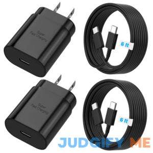 Android Charger 25W for Samsung Charger Super Fast Charging USB C Block Type C Charge Cable Cord 6ft for Galaxy S24/S24 Plus/S23/S22/S21/S20/Note