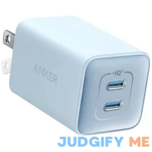 Anker 47W USB C Charger 2 Port Compact Foldable GaN Fast Charger for iPhone 15/15 Plus/15 Pro/15 Pro Max/14