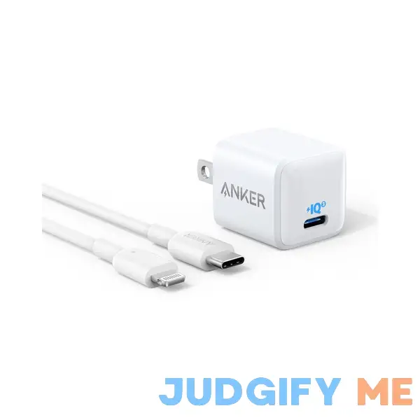 Anker Nano Charger 20W PIQ 3.0 Durable Compact Fast Charger with 6ft USB-C to Lightning Cable Anker Nano Charger 20W PIQ 3.0 Durable Compact Fast Charger with 6ft USB-C to Lightning Cable