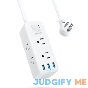 Anker USB Power Strip Surge Protector 5ft Extension Cord Flat Plug 331 Power Strip with 6 Outlets & 3 USB A Ports