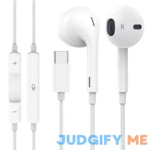 Apple Earbuds USB C Wired Earphones (Built-in Microphone & Volume Control) Noise Canceling Isolating Headphones Compatible with Phone 15 Smartphone