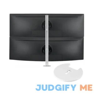 Atdec AWMS-2-LTH75-G-S Post Mounted Dual Display Stand with Grommet Mount