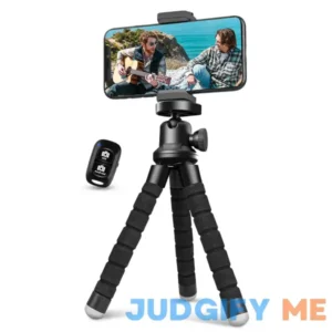 Aureday Mini Tripod Mobile Phone Tripod for Smartphone Non-Slip Lightweight Mobile Phone Tripod Stand with Bluetooth Remote Control for Travel
