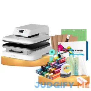Auto Heat Press Machine 15" x 15" 110V + Materials Bundle