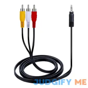 Axgear AUX Male 3.5mm to 3 RCA AV Audio Video Male Converter Cable TV Cord Adapter Wire