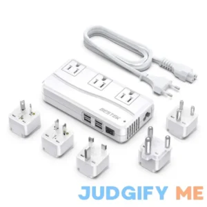 BESTEK International Power Adapter 250W 220V to 110V Step Down Travel Voltage Converter with 4-Port USB Including US/AU/EU/UK//India/South Africa