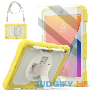 BLOSOMEET iPad 9th/8th Generation Case 10.2 Inch with Tempered Glass Screen Protector & Pencil Holder