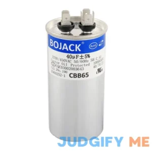 BOJACK 40 uF 370V 450V AC CBB65 Motor and Fan Starting Round Capacitor 40 MFD 10000AFC
