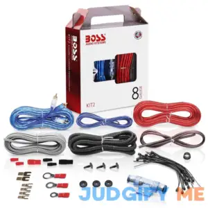 BOSS Audio Systems KIT2 8 Gauge Complete Car Amplifier Installation Wiring Kit with Power Cables