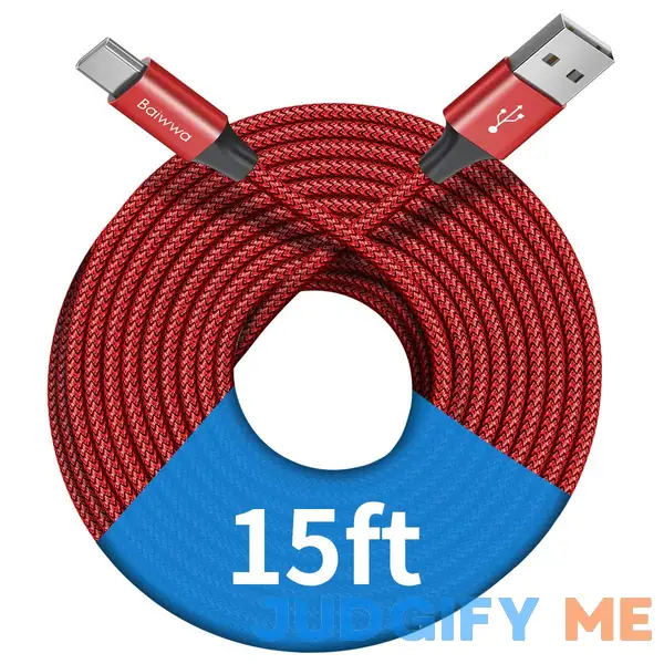 Baiwwa Extra Long USB C Cable Premium Nylon Braided USB A to Type C Cable Charger Cord Compatible with Samsung Galaxy Note Tab Baiwwa Extra Long USB C Cable Premium Nylon Braided USB A to Type C Cable Charger Cord Compatible with Samsung Galaxy Note Tab
