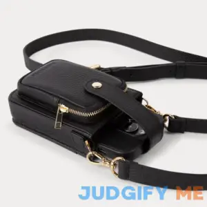 Bandolier Style Hailey Phone Pouch and Holster in Black/Pewter