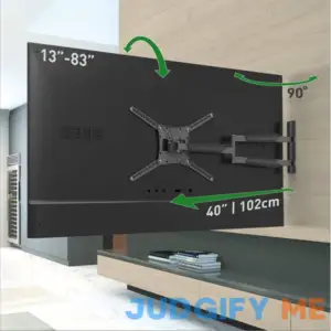 Barkan 13 83 inch Full Motion 4 Movement Extra Long TV Wall Mount