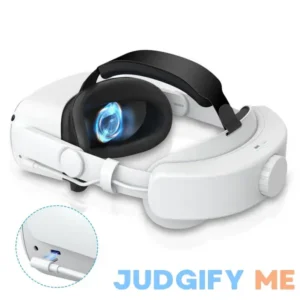 Battery Head Strap Compatible with Oculus Quest 2 Accessories Built-in 6000mAh Battery for Meta Quest 2 Adjustable Elite Strap Replacement