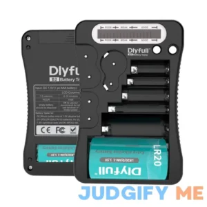 Battery Tester Dlyfull LCD Display Universal Battery Checker for AA AAA C D 9V CR2032 CR123A CR2 CRV3 2CR5 CRP2 1.5V/3V Button Cell Batteries