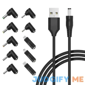 Belker Universal 5v Dc Power Cable Usb to Dc 5.5 2.1 mm Plug Connector Tip Charging Cord with Most Frequently Used Interface Type