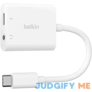 Belkin RockStar 3.5mm Audio + USB-C Charge Adapter NPA004BTWH