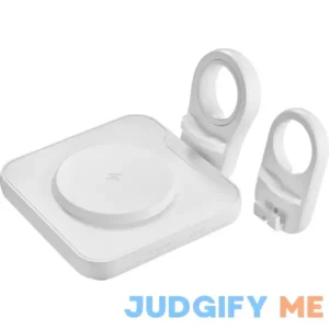 Best Buy essentials 2-in-1 15W Wireless White Charger Kit with Watch Charger Holder