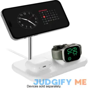 Best Buy essentials 3-in-1 7.5W Magnetic Wireless Charger with Apple Watch Charger Holder for iPhone + Apple Watch + AirPods