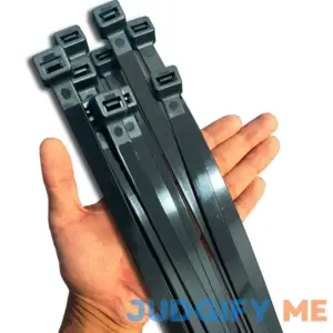 Black Zip Ties Heavy Duty 20 Inch Outdoor 250lb Extra Large Cable Tie Wraps Long Plastic Wire Ties Wide Big Strong Thick Zipties 40 Pack