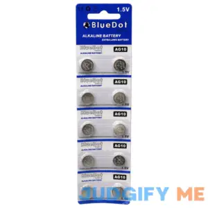 BlueDot Trading AG10 LR1130 LR54 LR54 1.5V Alkaline Coin Cell Battery for Watch