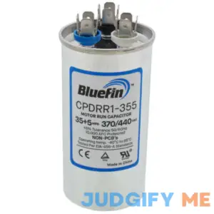 Bluefin CPDRR1-355 35/5 MFD Round Dual Motor Run Capacitor (440/370V) | SupplyHouse.com