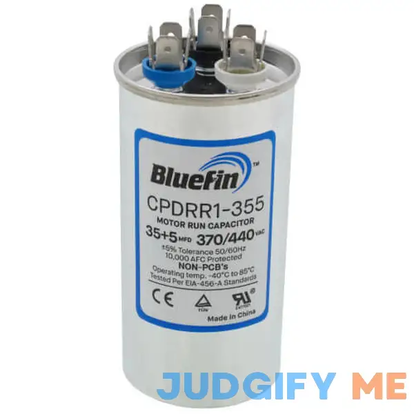 Bluefin CPDRR1-355 35/5 MFD Round Dual Motor Run Capacitor (440/370V) | SupplyHouse.com Bluefin CPDRR1-355 35/5 MFD Round Dual Motor Run Capacitor (440/370V) | SupplyHouse.com