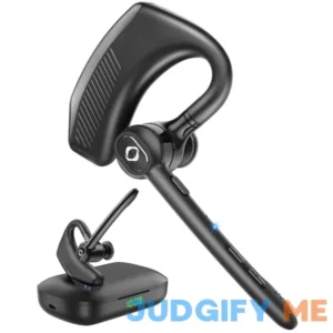 Bluetooth Headset Wireless Earpiece Microphone 180H Playtime 1000mAh Wireless Charging Case Handsfree Over Ear Earphones LED Display for iPhone iOS