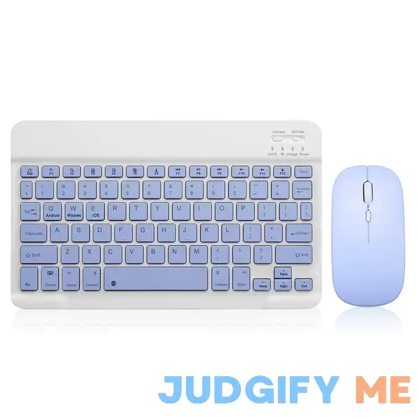 Bluetooth Keyboard and Mouse Combo Rechargeable Portable Wireless Keyboard Mouse Set for Apple iPad iPhone iOS 13 and above Samsung Tablet Phone Bluetooth Keyboard and Mouse Combo Rechargeable Portable Wireless Keyboard Mouse Set for Apple iPad iPhone iOS 13 and above Samsung Tablet Phone