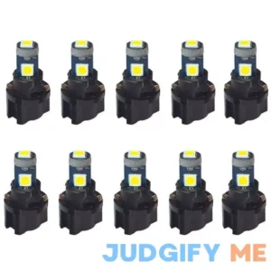 Blyilyb 10-Pack T5 37 74 LED Bulb With Twist Lock Socket Pc74 Pc37 Dashboard Instrument Panel Gauge Cluster Light