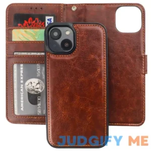 Bocasal Detachable Wallet Case for iPhone 14 RFID Blocking Card Slots Holder Premium PU Leather Magnetic Kickstand Shockproof Wrist Strap Removable