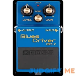 Boss Blues Driver BD-2 Overdrive Bluesbreaker Guitar Pedal Dirty Poster Metal Tin Sign 12 X 8 Inch Funny Man Cave Home Office Bar Decor