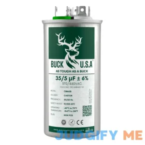 Buck MFD ±6% Cbb65b Dual Run Round Start Capacitor