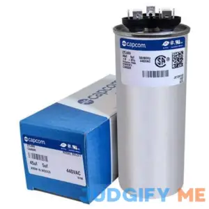 CAP050450440RT - 45 + 5 uf MFD 440 Volt VAC - Goodman Round Dual Run Capacitor Upgrade