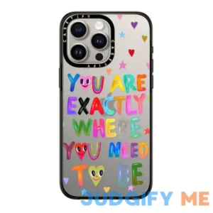 CASETiFY Compact Case for iPhone 15 Pro Max [2X Military Grade Drop Tested / 4ft Drop Protection] - You are Exactly Where You Need to Be - Clear