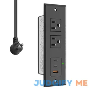 CCCEI Recessed Power Strip with Two USB-C Ports