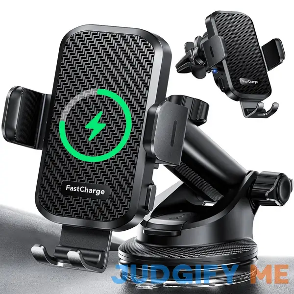 CHGeek Wireless Car Charger with Phone Holder Mount 15W Fast Charging Auto Clamping Phone Holders for You Car Windshield Dashboard Air Vent CHGeek Wireless Car Charger with Phone Holder Mount 15W Fast Charging Auto Clamping Phone Holders for You Car Windshield Dashboard Air Vent