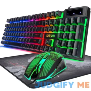 CHONCHOW Gaming Keyboard and Mouse Combo LED Wired 4800DPI Rainbow Backlit