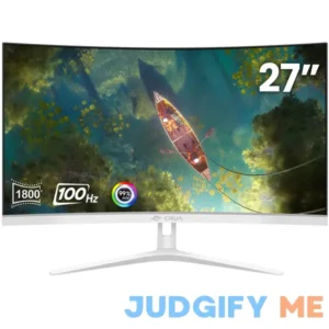 CRUA 27" Curved White Monitor