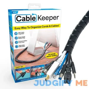 Cable Keeper Cord Organizer 10-Foot Adjustable Cord Cover