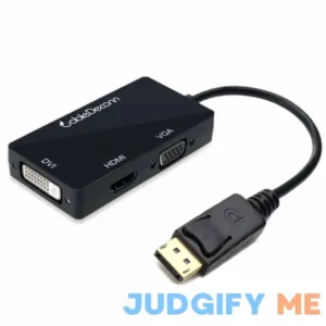 Cabledeconn Multi-Function Displayport Dp to HDMI/DVI/VGA Male to Female 3-in-1 Adapter Converter Cable