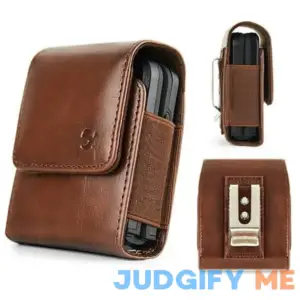 Case for Moto Razr+ Galaxy Z Flip 5 4 3 Phone Case Leather Vertical Pouch for Samsung Z Flip 5 5G