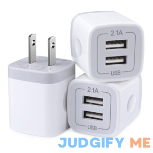 Charger Block USB Wall Charger Double USB Fast Charging Cube Block Charger Box