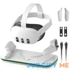 Charging Dock for Meta Quest 3 VR Accessories Charging Station with LED Light for Oculus Quest 3