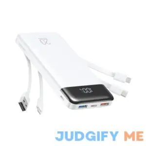 Charmast Power Bank 20000mAh 20W Fast Charging Portable Charger with Built-in Cables