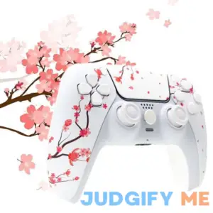 Cherry Blossoms Front Shell for PS5 Controller with Touchpad Cover Custom Faceplate for PS5 BDM-020 (Cherry Blossoms)